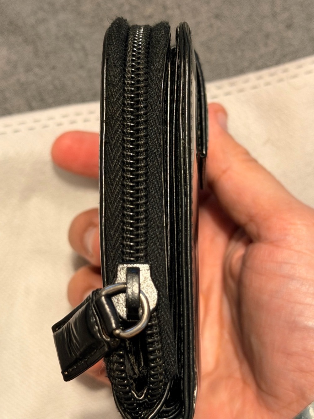 Prada Black Leather Zip-Around Wallet - Picture 3 of 12